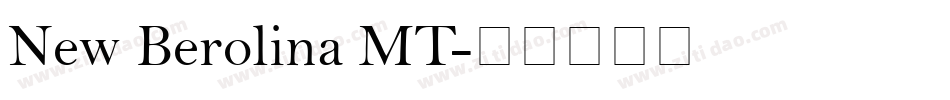 New Berolina MT字体转换